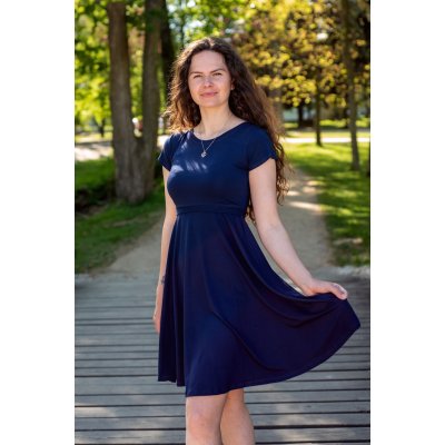 Jsem máma bambusové kojicí šaty námořnicky modré – Sleviste.cz