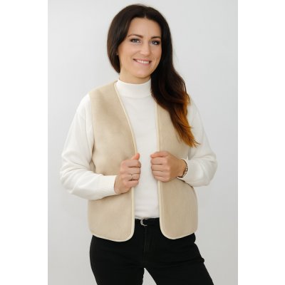 Dámská vlněná vesta Merino vlna Velbloud světlá – Zboží Mobilmania