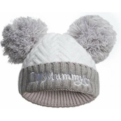 Kojenecká šedá čepička I LOVE MUMMY – Zboží Mobilmania