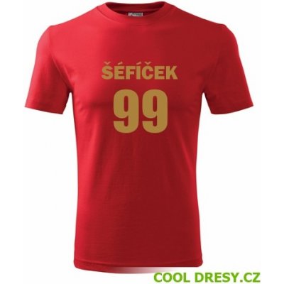 Tričko Šéfíček 99 červené – Zboží Dáma