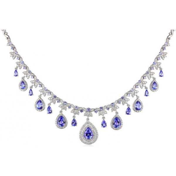 iZlato Design Exkluzivní tanzanitový náhrdelník s diamanty IZBR637 od 302  990 Kč - Heureka.cz