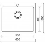 Sinks CRMCE60050511 CERAM 600 Bílá – Zboží Dáma