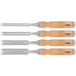 NEO TOOLS Dláta 6, 12, 18, 24 mm, sada 4 ks. Dřevěná rukojeť – Zboží Dáma