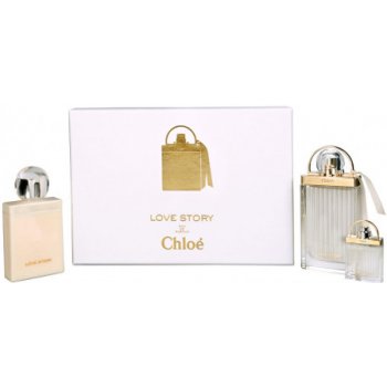 Chloé Love Story EDP 75 ml + tělové mléko 100 ml + EDP 7,5 ml dárková sada