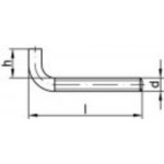TOOLCRAFT 159602 Rovné háky se závitem 60 mm Galvanicky pozinkovaná ocel 100 ks – Hledejceny.cz