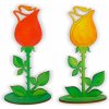 Květina Dřevěná růže, nevybarvená Rozměr 15cm