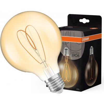 Osram G95 Sphere E27 4,9W = 40W 470 lm 2200K teplá bílá CRI90 Amber Dimmable Vintage 1906 – Hledejceny.cz
