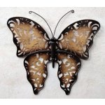 PRODEX Import s.r.o. Motýl kov hnědobéžový větší 37 x 34 cm Prodex A00568 – Zboží Dáma