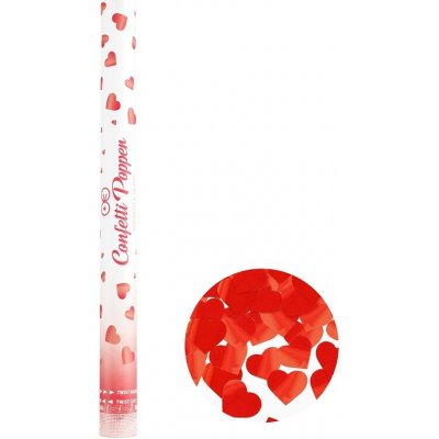 Konfety vystřelovací červená srdíčka 60 cm – Sleviste.cz