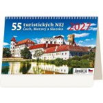 stolní 55 turistických NEJ Čech, Moravy a Slezska 22,6cm x 13,9cm, S24-27 2027 – Hledejceny.cz