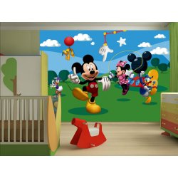 AG Design FTDS-0253 Dětská papírová fototapeta Mickey a přátelé rozměry 360 x 254 cm