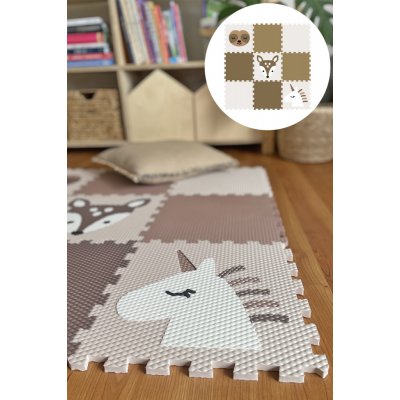 Minideckfloor podlaha 9 dílů lenochod koloušek a jednorožec 24 9 08 – Zboží Dáma