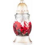 Maják Hřbitovní svíčka Vánoční - sklo 24cm vklad, 80g, 24h – Zboží Dáma