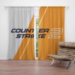 Závěsy Counter Strike 2 Oranžová: 2 ks - 140x250 cm - Sablio – Hledejceny.cz