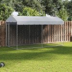 vidaXL Venkovní psí kotec se stříškou 382 x 192 x 225 cm – Hledejceny.cz