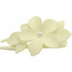 Spona na vlasy s květem a perličkou Barva: šedá – Zboží Mobilmania