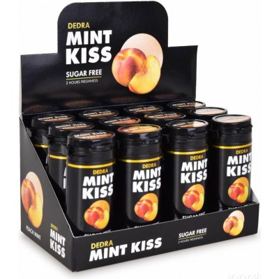 Mint Kiss broskvovo-mátové osvěžující pastilky bez cukru, peach mint 3 x 28 g – Zbozi.Blesk.cz