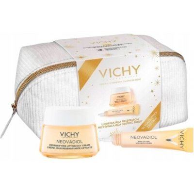 Vichy Neovadiol Peri-Menopause dámský dárková sada pleťový krém Neovadiol Peri-Menopause Redensifying Lifting Day Cream 50 ml + péče o rty a oční okolí Neovadiol Eye & Lip Care 15 ml + kosmetická tašt – Zboží Mobilmania