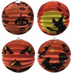 Lampion HALLOWEEN kulatý 23cm (dýně, malé dýně, čarodejnice, netopýr) – Hledejceny.cz