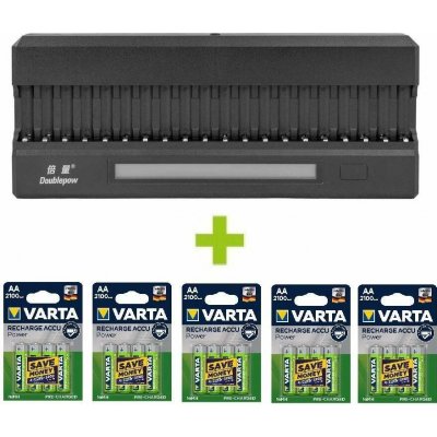 OXE Battery Charger AA + 20 ks AA 2100mAh 572009 – Zboží Živě