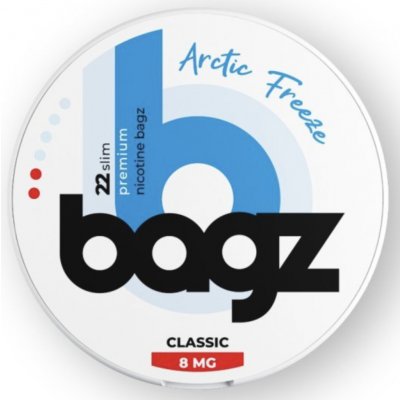 Bagz ARCTIC FREEZE Mentol a máta 8 mg 22 sáčků – Zboží Mobilmania