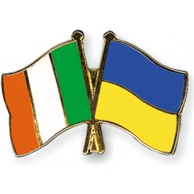 Odznak (pins) 22mm vlajka Irsko + Ukrajina - barevný – Zbozi.Blesk.cz