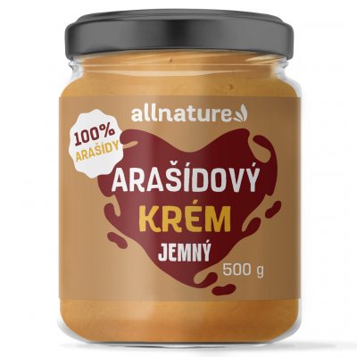 Allnature Arašídový krém jemný 500 g – Zboží Mobilmania