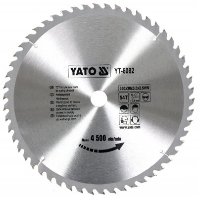 YATO pilový kotouč na dřevo 350x30 mm YT-6082 – Hledejceny.cz