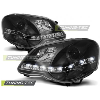 Tuning-Tec Přední čirá LED světla Volkswagen Polo IV 9N (2005 - 2009) - černé – Hledejceny.cz