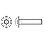 PROFISTYL ISO 7380 INBUS (IMBUS) šroub půlkulatá hlava vnitřní šestihran s límcem BUTTON 10.9 pozink Varianta: ISO 7380-2 šroub půlkulatá hlava vnitřní šestihran s límcem 10.9 ZnB M10x20 – Sleviste.cz