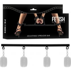 Fetish Submissive Bondage Adjustable Separator Bar 4 Pieces Black