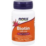 NOW Foods Biotin 1000 ug 100 rostlinných kapslí – Hledejceny.cz