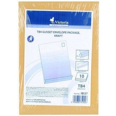 VICTORIA Obálka, TB4, hnědá, samolepicí, 40 mm silná, balení 10 ks, VICTORIA ,balení 10 ks 15727 – Zboží Živě