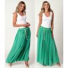 Dámská sukně Fashionweek dlouhá maxi letní sukně ze vzdušného materiálu+pasek ZIZI278 zelená