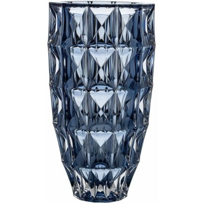 Crystal Bohemia KŘISTÁLOVÁ VÁZA BOHEMIA DIAMOND SMOKEY BLUE 280 MM – Hledejceny.cz
