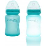 Everyday Baby Láhev sklo senzor turquoise 150ml – Zbozi.Blesk.cz