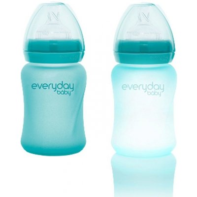 Everyday Baby Láhev sklo senzor turquoise 150ml – Zboží Mobilmania
