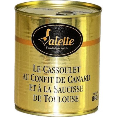 Valette Kasulet s konfitovaným kachním masem a Toulousovou klobásou 840 g – Zboží Mobilmania