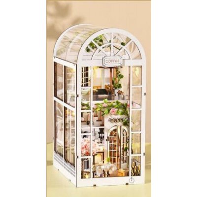 2Kids Toys 3D skládačka Zarážka na knihy Miniatura domečku Kavárna Bílá zahrada – Zbozi.Blesk.cz