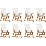 Omaxi 623348 Zahradní křeslo s polštářem 8 ks Hnědá 57 x 71.5 x 104 cm – Hledejceny.cz