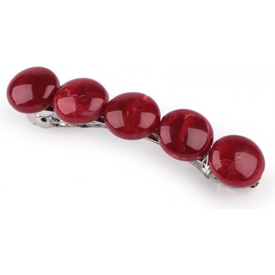 Francouzská spona do vlasů Varianta: 1 červená, Balení: 1 ks – Zboží Dáma