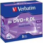 Verbatim DVD+R DL, 8,5GB 8x, AZO, jewel, 5ks (43541) – Zbozi.Blesk.cz
