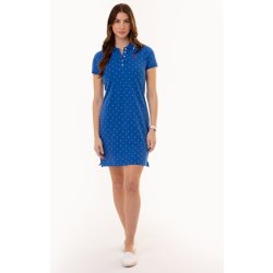 U.S. Polo Assn. dámské šaty Dot Polo středně modré