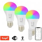 Immax NEO LITE SMART sada 3x žárovka LED E27 9W RGB+CCT, stmívatelná, Wi-Fi, Beacon, DO, TUYA 07712CDO – Zboží Živě