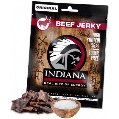 INDIANA Jerky ORIGINAL sušené vepřové maso 90 g – Hledejceny.cz
