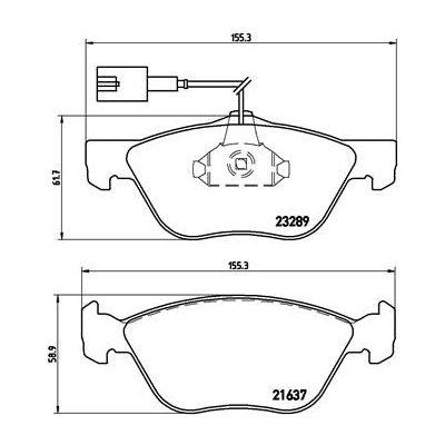 BREMBO Sada brzdových destiček, kotoučová brzda P 23 077X – Zboží Mobilmania