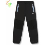 Kugo Chlapecké softshellové kalhoty zateplené HK5629 tmavě šedá modré zipy – Zboží Mobilmania