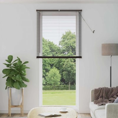 VENKOVNÍ ŽALUZIE TMAVĚ HNĚDÁ SE VZOREM 213X100CM PVC – Hledejceny.cz