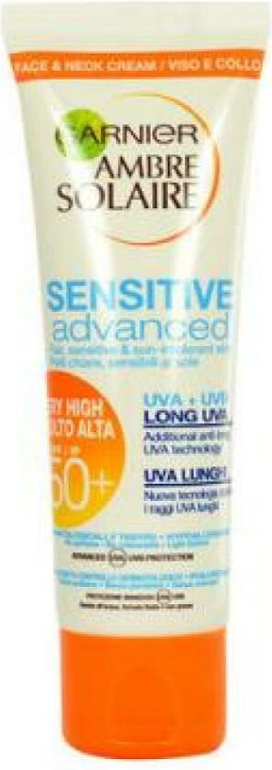 L'Oréal Garnier Ambre Solaire Sensitive Advanced Face Cream SPF50 50 ml