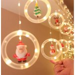 HJ Vánoční světelný závěsný řetěz s 10 kruhy a gumovými figurkami LED barva: Teplá bílá Warm white – Zboží Mobilmania